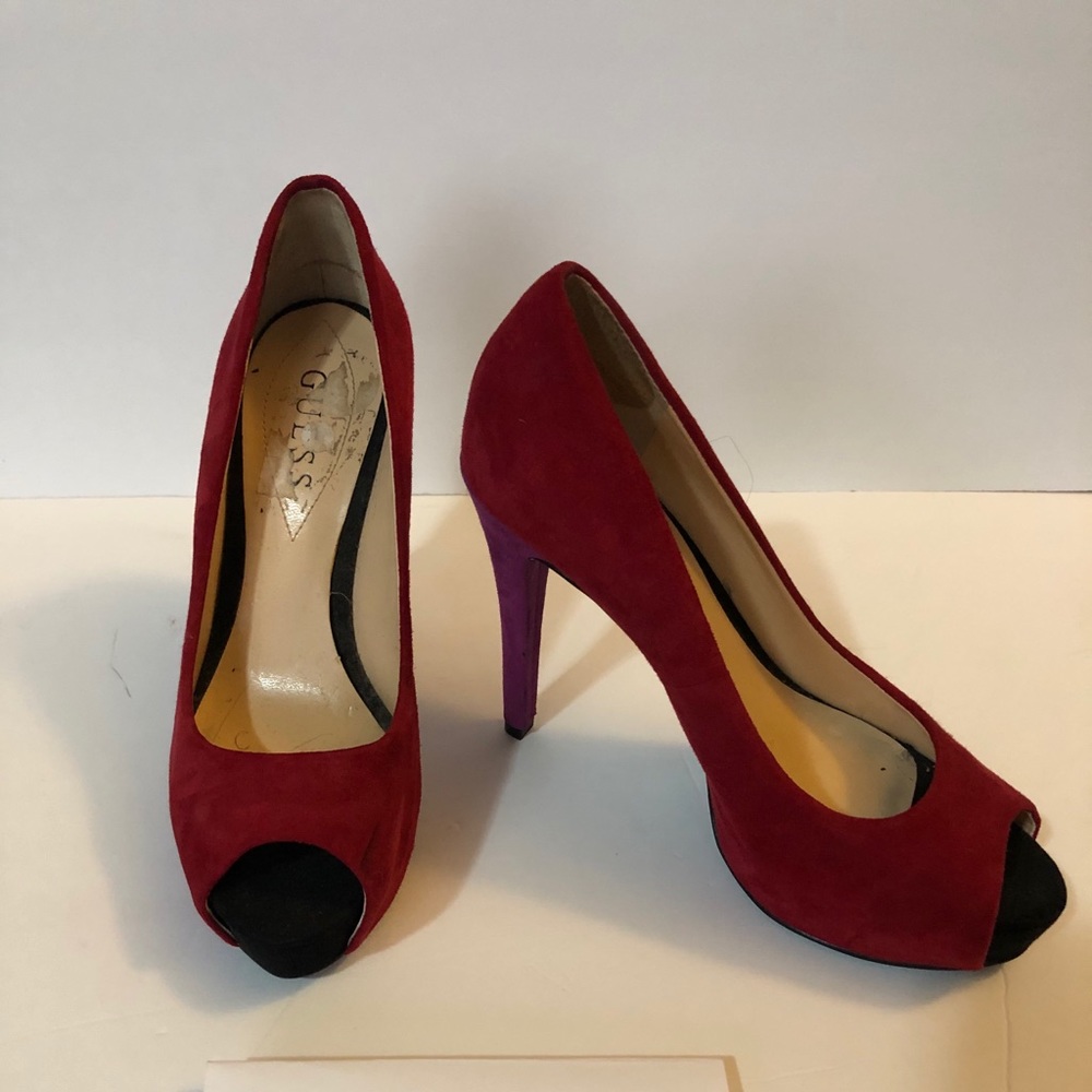 Red and Purple Guess Heels